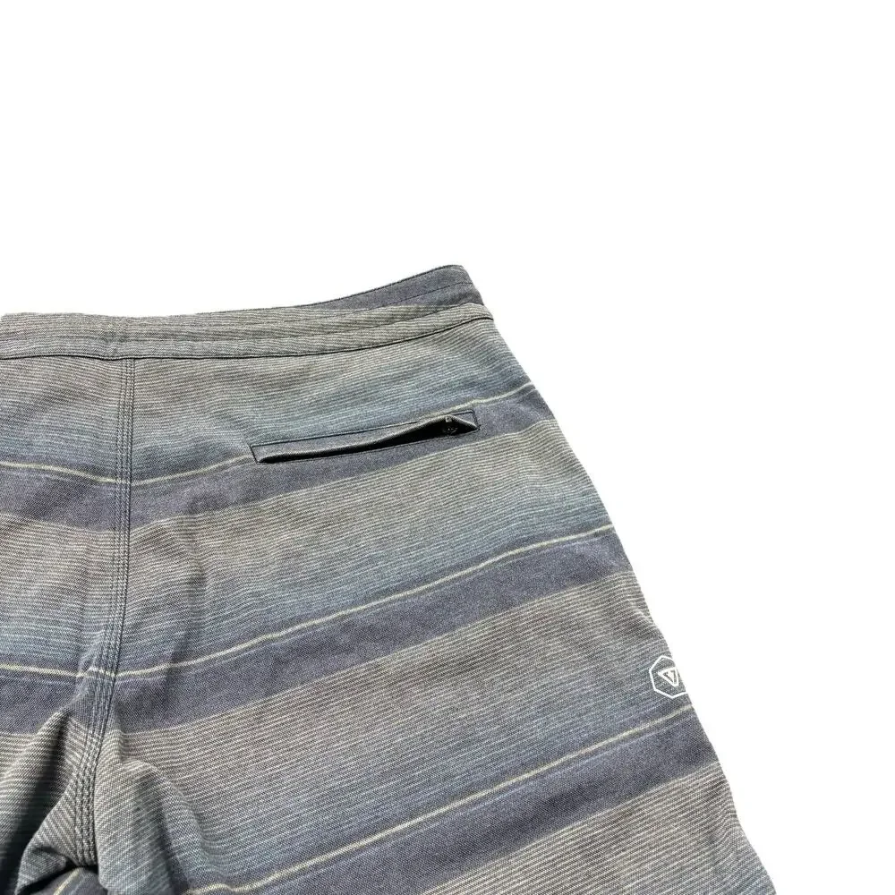 Vissla Sofa Surfer‎ Shorts Men’s XL Board Hybrid Swim trunks Blue Stripes Casual